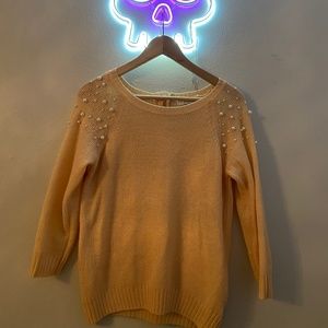 Peachy Pearl Sweater